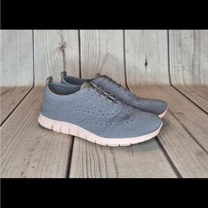 Cole Haan Zerogrand Wingtip Dress Shoes W06727 Oxford Grey Knit Womens Size 9.5B